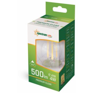 SPECTRUMLED 14071 Żarówka LED KULKA E-14 230V 4W COG WW CLEAR SPECTRUM