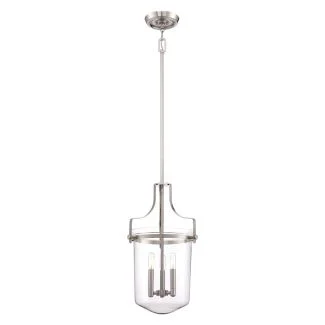ELSTEAD Penn Station QZ-PENN-STATION-M-BN 3 Light Pendant - Brushed Nickel