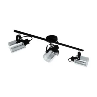 EGLO 99054 LAMPA BERREGAS SPOT LS/3 E27 SCHWARZ/SW-TRANSP.BERREGAS