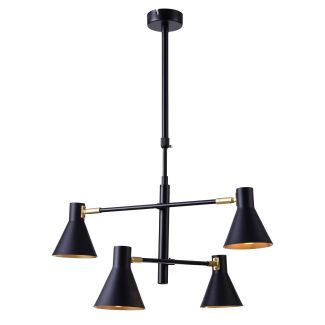 CANDELLUX 34-72689 LESS LAMPA WISZĄCA 4X40W E14 CZARNY MATOWY
