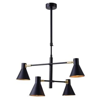 CANDELLUX 34-72689 LESS LAMPA WISZĄCA 4X40W E14 CZARNY MATOWY