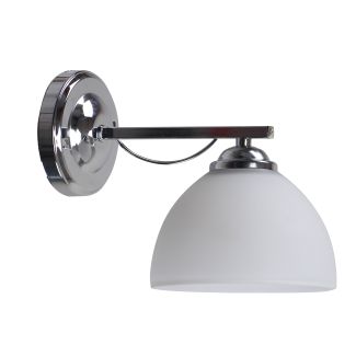 CANDELLUX 21-22691 FILONA LAMPA KINKIET CHROMOWY 1X40 E27 KLOSZ BIAŁY