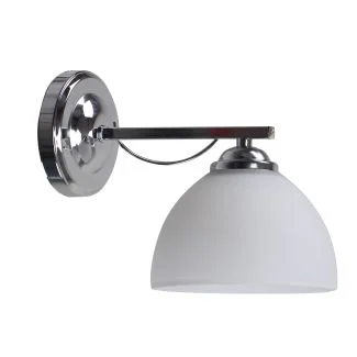 CANDELLUX 21-22691 FILONA LAMPA KINKIET CHROMOWY 1X40 E27 KLOSZ BIAŁY