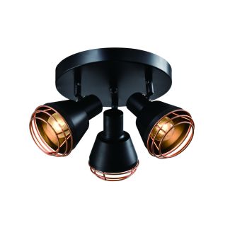 CANDELLUX 98-83111 NERIA LAMPA SUFITOWA PLAFON CZARNY 3X40W E14 KLOSZ ZŁOTY