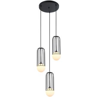 ITALUX Simon MDM-3938/3 BK lampa wisząca