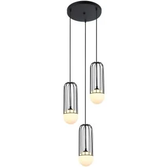 ITALUX Simon MDM-3938/3 BK lampa wisząca