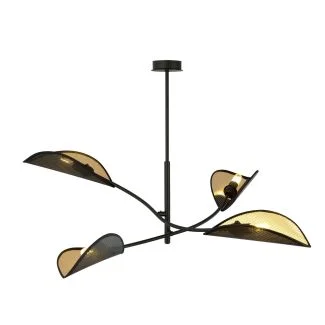 EMIBIG 1106/4 LAMPA SUFITOWA LOTUS 4 BLACK/GOLD