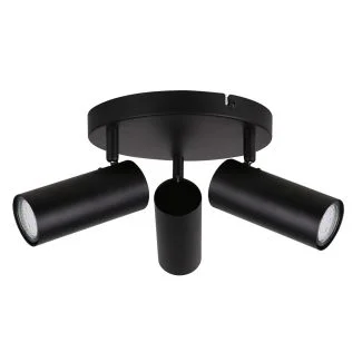 CANDELLUX 98-01672 COLLY LAMPA SUFITOWA CZARNY 3X15W GU10 KLOSZ CZARNY