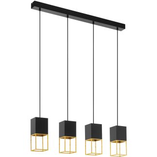EGLO 97734 HL/4 GU10 SCHWARZ/GOLD MONTEBALDO