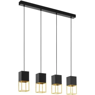 EGLO 97734 HL/4 GU10 SCHWARZ/GOLD MONTEBALDO