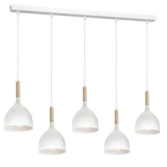 LUMINEX 3711 oprawa sufitowa Noak wood żyrandol naturalne drewno biały