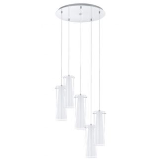 EGLO 93003 LAMPA PINTO OPRAWA WISZĄCA HL/5 E27 CHROM/KLAR/WEISS PINTO