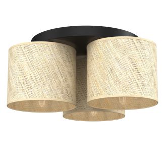 LUMINEX 5276 oprawa sufitowa Rattan plafon czarny ecru