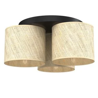 LUMINEX 5276 oprawa sufitowa Rattan plafon czarny ecru