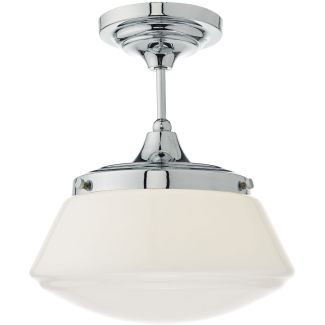 DAR CAD0150 CADEN 1LT SEMI FLUSH POL CHR/ OPAL IP44