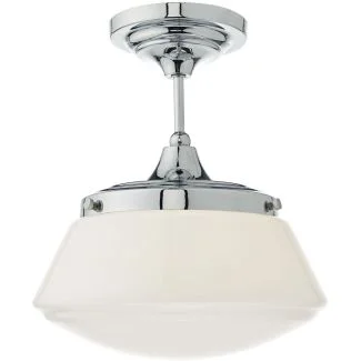 DAR CAD0150 CADEN 1LT SEMI FLUSH POL CHR/ OPAL IP44
