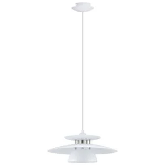 EGLO 98734 LAMPA BRENDA OPRAWA WISZĄCA HL/1 E27 WEISS/NICKEL-MATT BRENDA