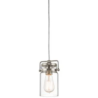 ELSTEAD Brinley KL-BRINLEY-MP-NI 1 Light Mini Pendant - Brushed Nickel