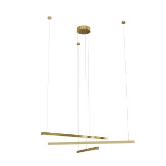 Maxlight Trio 3 P0474D Lampa Wisząca Złota Szczotkowane Ściemnialna