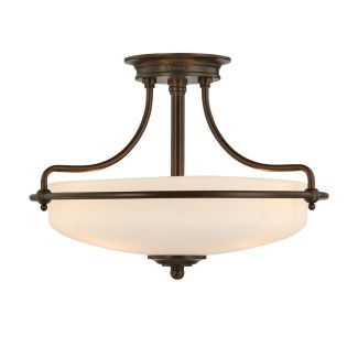 ELSTEAD Griffin QZ-GRIFFIN-SFS-PN 3 Light Semi-Flush Light - Palladian Bronze