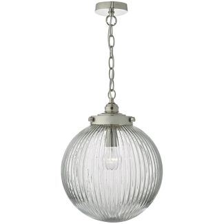 DAR TAM0138 TAMARA 1LT PENDANT SAT NICKEL/ CLEAR