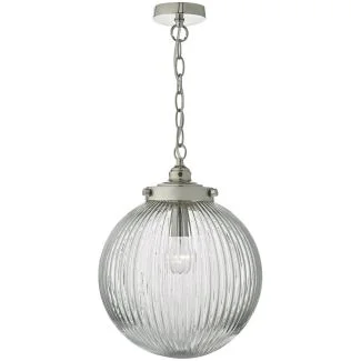 DAR TAM0138 TAMARA 1LT PENDANT SAT NICKEL/ CLEAR