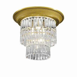 KOLARZ 0346.14S.3 MILORD CRYSTAL lampa sufitowa złoto 24K