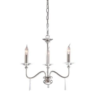ELSTEAD FINSBURY PARK FP3 POL NICKEL 3Lt Chandelier/Semi-Flush