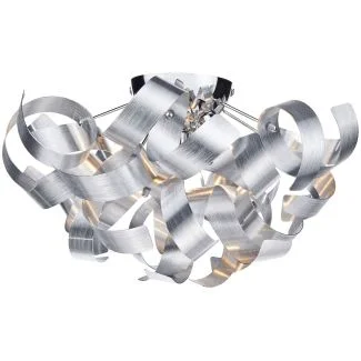 DAR RAW0450 RAWLEY 4LT RIBBON FLUSH ALUMINIUM FINISH