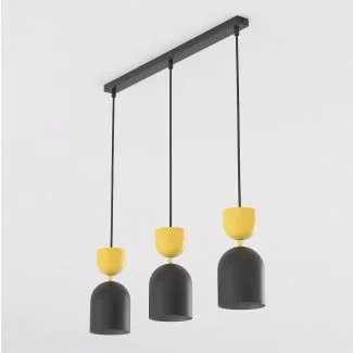 EMIBIG 1739/3 GAUDI 3 BLACK ORANGE Lampa wisząca
