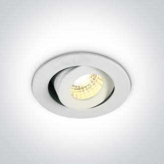 ONE LIGHT 11103B/W/W Psari biały wpust COB LED 3000K 1W / 3W / 700mA