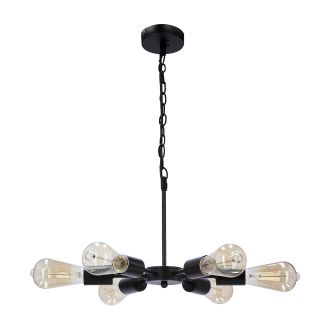 CANDELLUX 36-09395 SPARTA LAMPA WISZĄCA CZARNY 6X60W E27