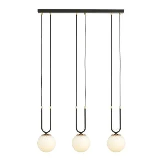 EMIBIG 1112/3 LAMPA WISZĄCA GLAM 3 BLACK/OPAL