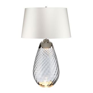 ELSTEAD Lena LENA-TL-L-SMOKE-OWSS 2 Light Large Smoke Table Lamp with Off-white Shade