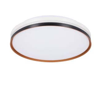 CANDELLUX 14-11329 MONTANA LAMPA SUFITOWA PLAFON CZARNY+BIAŁY+ZŁOTY 24W LED 40 CM KLOSZ BIAŁY