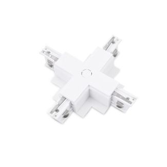 AZZARDO AZ4301 TRACK 3LINE X CONNECTOR GIPS WH TECHNICAL TRACK WHITE łącznik podtynkwy 3-fazowy