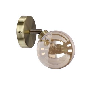 CANDELLUX 91-16515 RODIA LAMPA KINKIET PATYNOWY 1X40W G9 KLOSZ BURSZTYNOWY