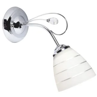 CANDELLUX 21-64288 SIMPLI KINKIET 1*40W E27 CHROM Z KRYSZTAŁKIEM+KLOSZ Z PASKIEM