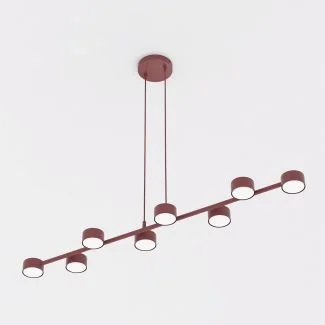 EMIBIG 1706/8 MEGARA 8 BURGUNDY Lampa wisząca
