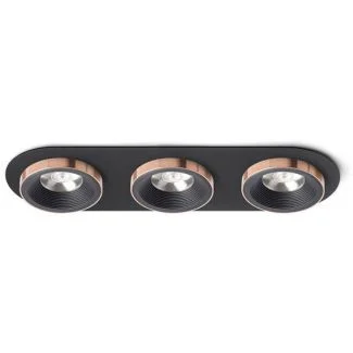 RENDL R13249 SHARM R III wpuszczana czarna/czarna miedź 230V LED 3x10W 24° 3000K