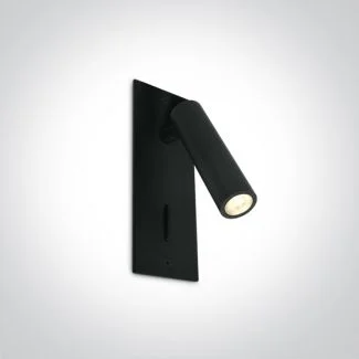 WYPRZEDAŻ ONE LIGHT 65746R/B/W Kandila 3 czarna przyłóżkowa regulowana oprawa COB LED 3000K 3W IP20