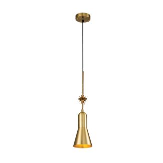 ELSTEAD ETOILE-P-S-AB Mała lampa wisząca Etoile - 1 PŁ - Postarzany mosiądz / Płatki złota
