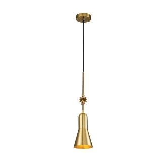ELSTEAD ETOILE-P-S-AB Mała lampa wisząca Etoile - 1 PŁ - Postarzany mosiądz / Płatki złota