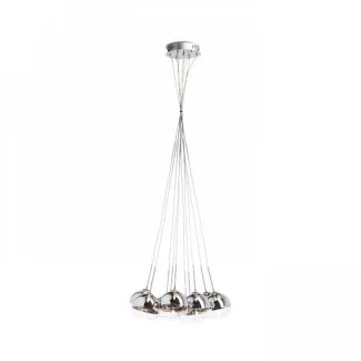 RENDL R10513 ASTRAL wisząca szkło chromowane/szkło przezroczyste 230V/12V G4 10x20W