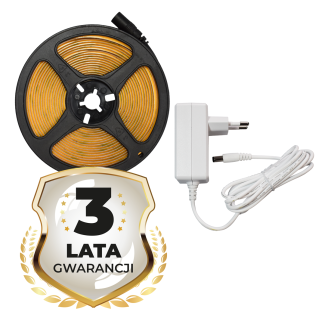 MILAGRO EKZ629 Zestaw Taśma COB 320/m 3000K IP20 5m + Zasilacz