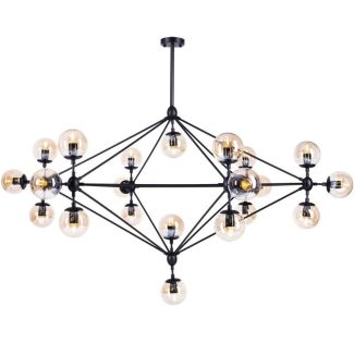 Step into Design ST-9047-21 Lampa wisząca ASTRIFERO-21 bursztynowo czarna 165 cm