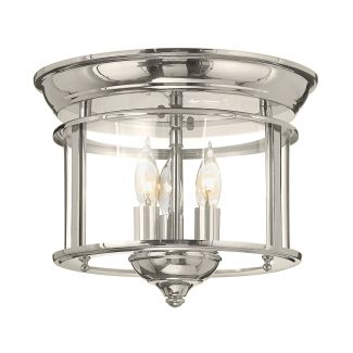 ELSTEAD Gentry HK-GENTRY-F-PN 3 Light Flush Mount - Polished Nickel