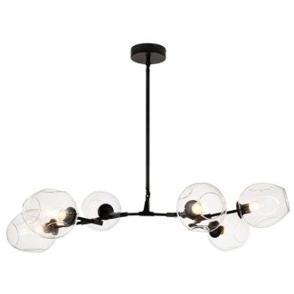 Step into Design ST-1232-6 TRANSPARENT Lampa wisząca MODERN ORCHID-6 transparentno czarna 130 cm