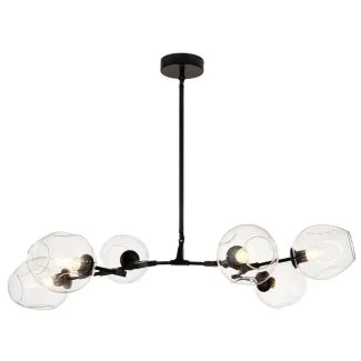 Step into Design ST-1232-6 TRANSPARENT Lampa wisząca MODERN ORCHID-6 transparentno czarna 130 cm