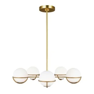 ELSTEAD Apollo FE-APOLLO5-BB 5 Light Chandelier - Burnished Brass